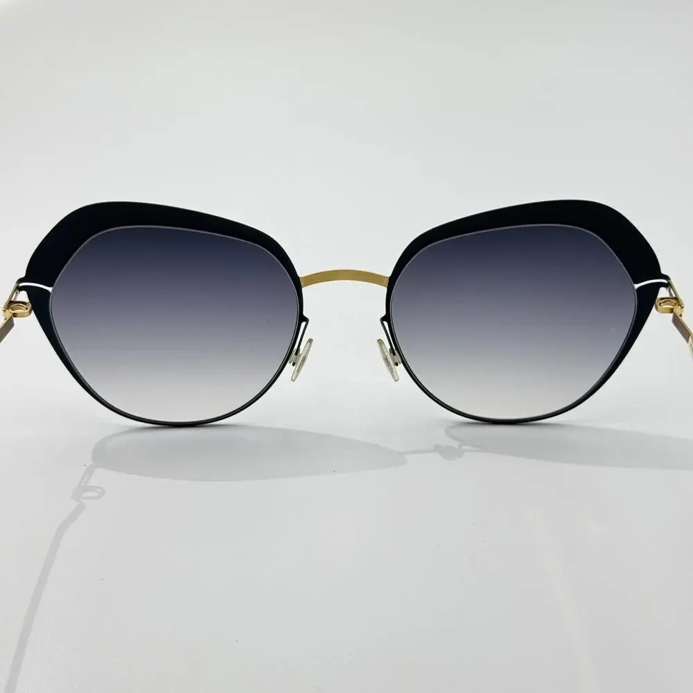 Mykita Sunglasses Lite Sun Mette Col 256 Indigo Gold Butterfly Oversize Gradient